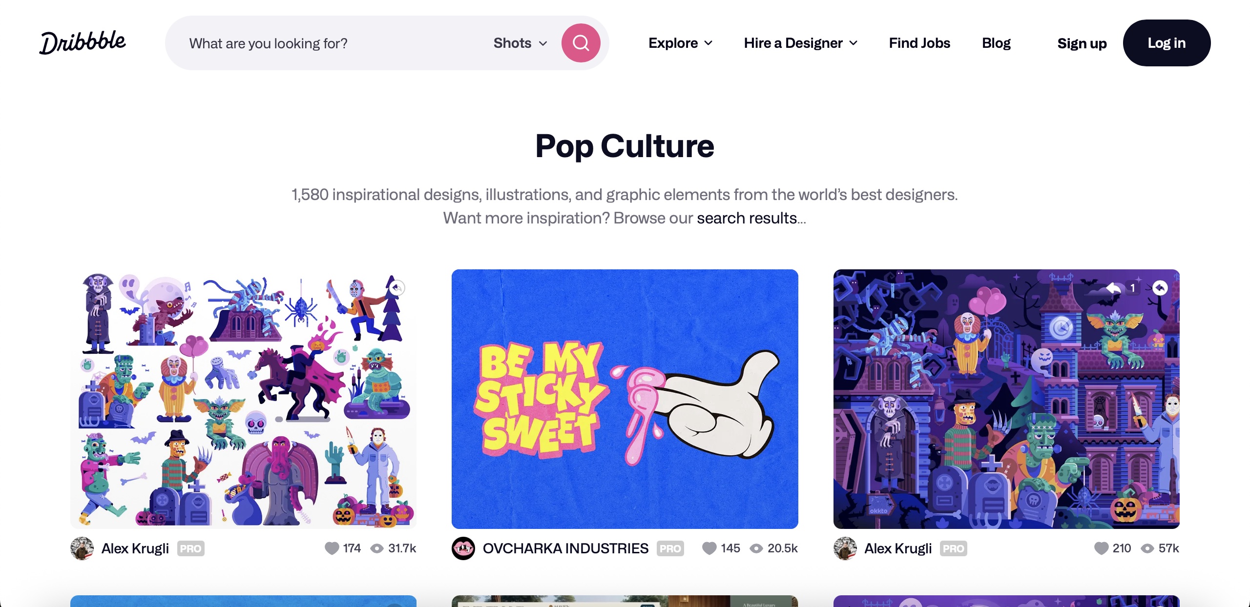 Dribbble Pop Culture